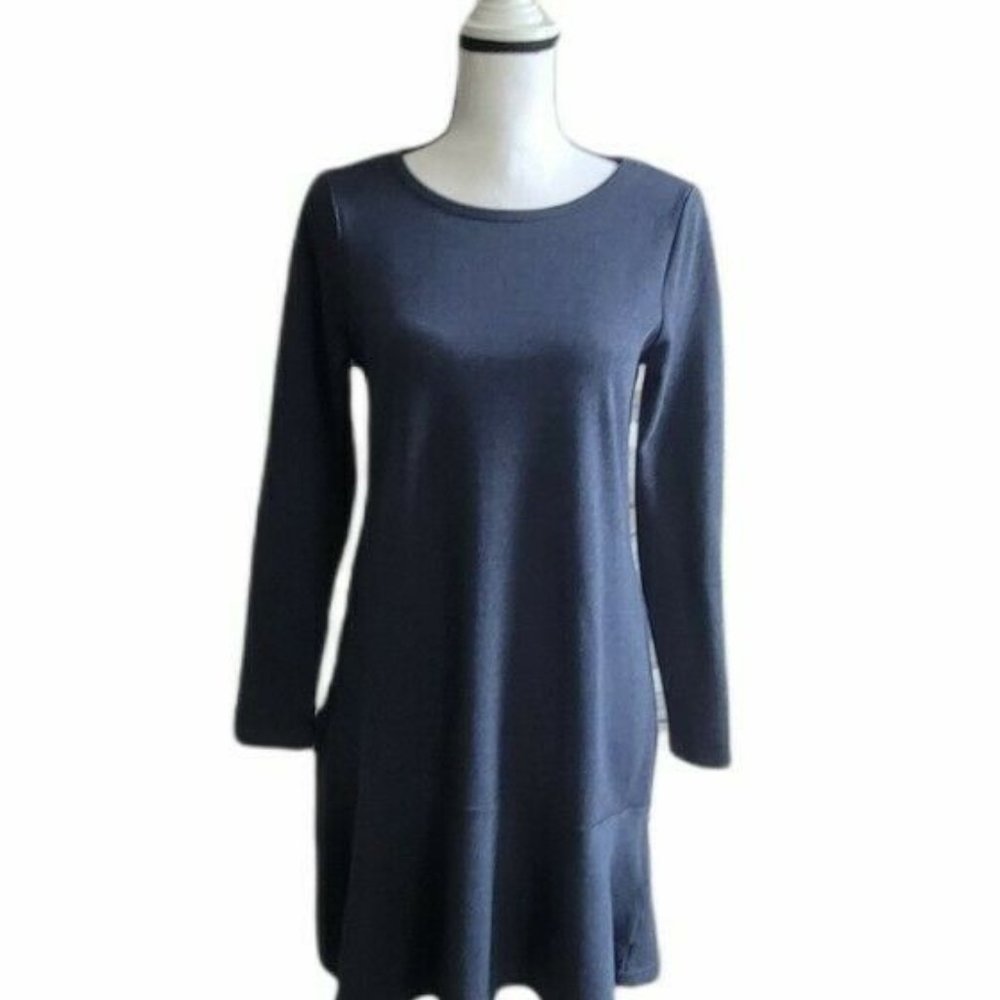 Dress Barn Westport Heather Navy Sweater Dress Small